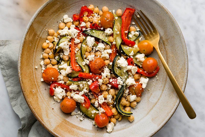 Summer Veg & Chickpea Salad