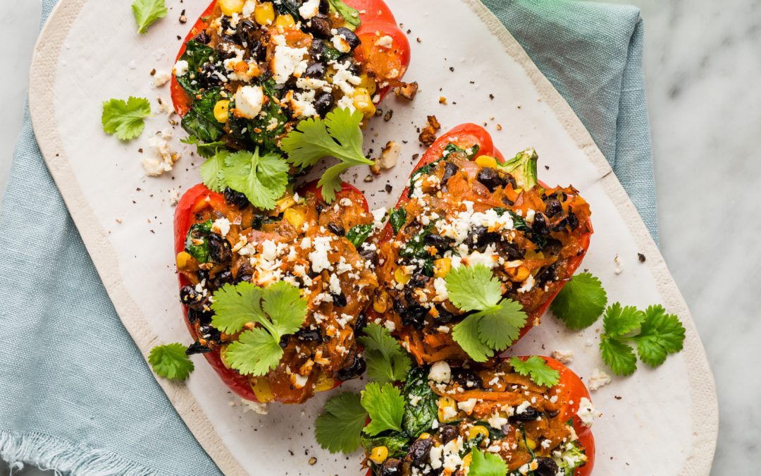 Black Bean Stuffed Capsicums