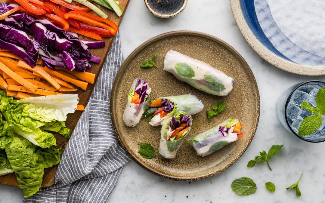 Fresh Start Japanese-Style Chicken Rice Paper Rolls