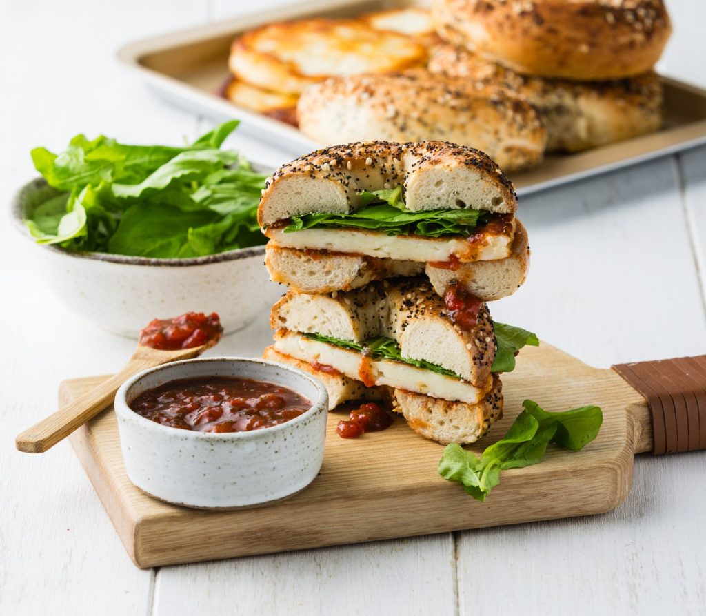 K Chilli Jam Haloumi Everything Bagel Kit Serves 4