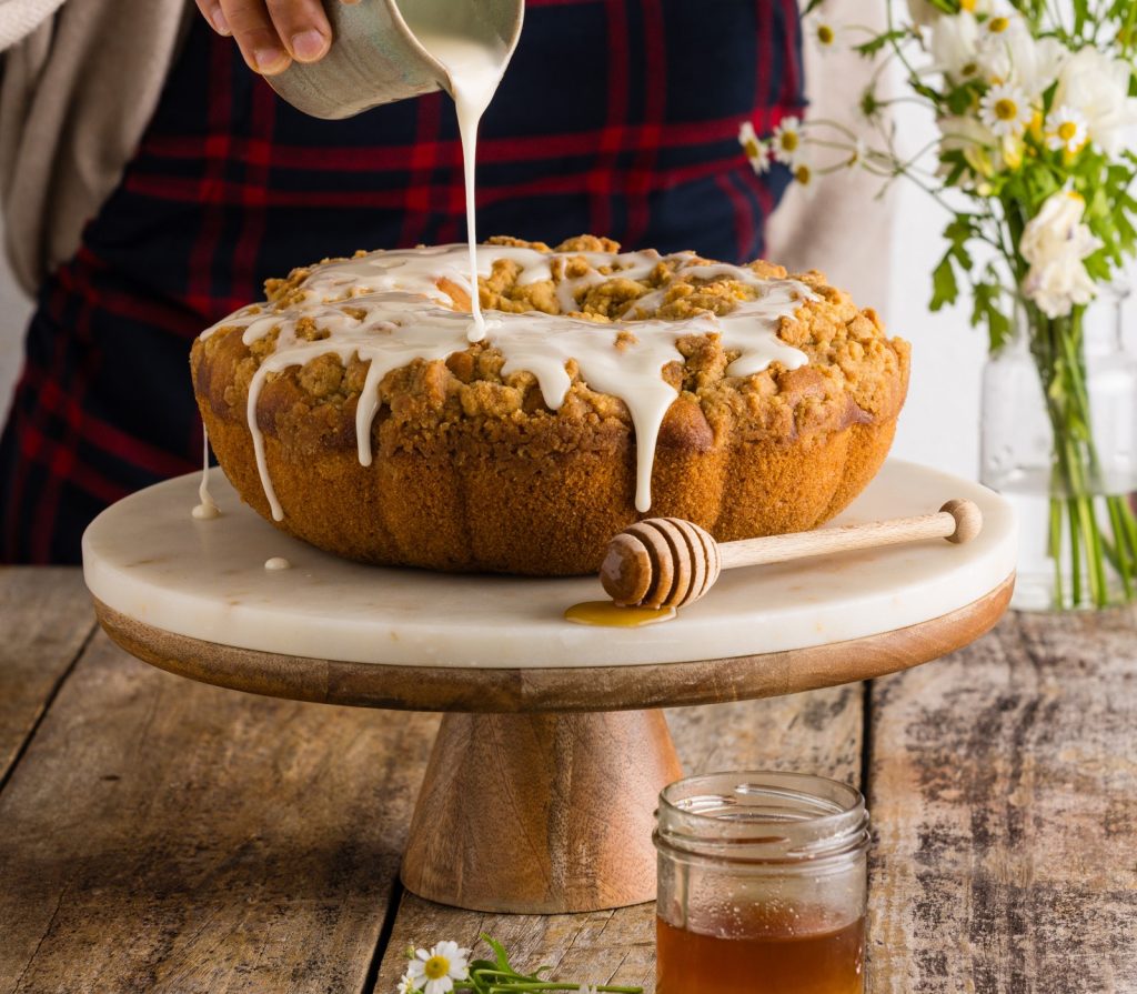 K Glazed Honey Bun Bundt Cake