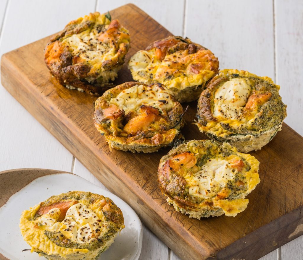 K Smoked Salmon Frittata Muffins Makes 6 1