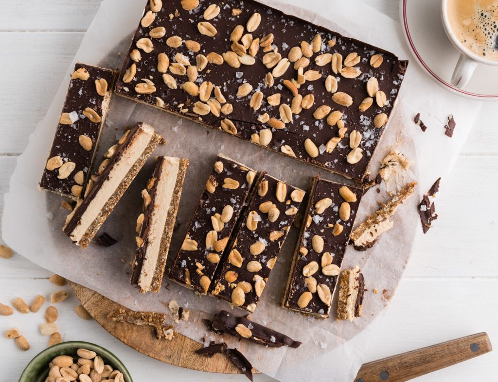 K Vegan Peanut Butter Chocolate Slice