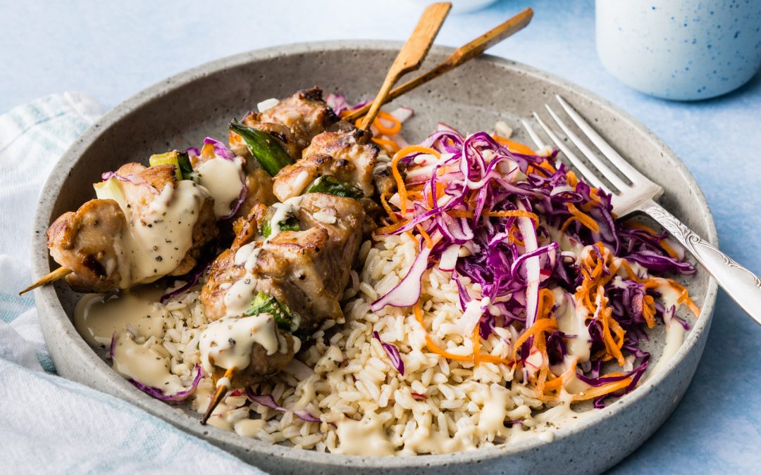 Miso Chicken Skewers
